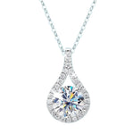 Real Moissanite Water Drop Necklace - Sparkling Gift - Ornalux