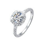 3ct Moissanite Diamond Halo Engagement Ring - Ornalux