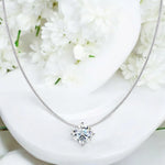 2CT Certified Moissanite Necklace - Sparkling Pendant - Ornalux
