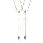 Marquise Cut Y-Shape Moissanite Necklace - Ornalux
