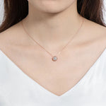 D VVS1 Round Cut Moissanite Bubble Pendant Necklace - Ornalux