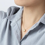 D VVS1 Round Cut Moissanite Bubble Pendant Necklace - Ornalux