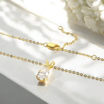 18k Plated 1.5CT Pear Cut Moissanite Diamond Necklace - Ornalux