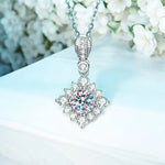 1Ct Moissanite Diamond Pendant Necklace - Vintage Design - Ornalux