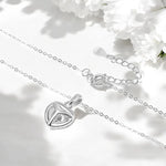 1CT Heart Moissanite Pendant Necklace D Color - Ornalux