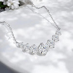 Sparkling Moissanite Diamond Pendant Necklace - Ornalux