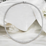 Luxury All Moissanite Tennis Necklace - 18k White Gold - Ornalux