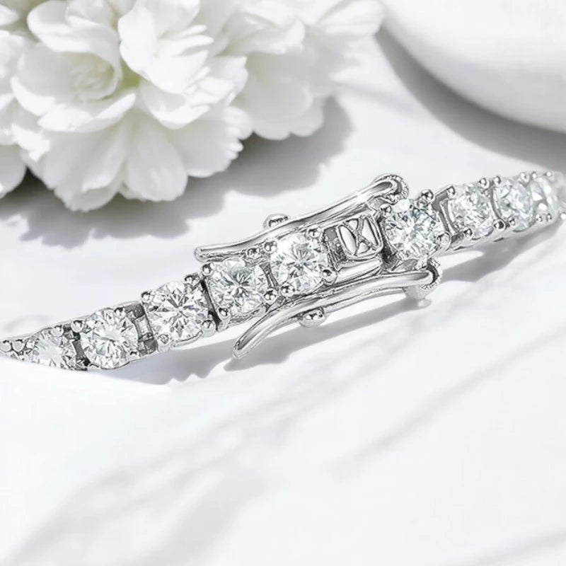 Full Diamond Gradient Moissanite Tennis Bracelet - Ornalux