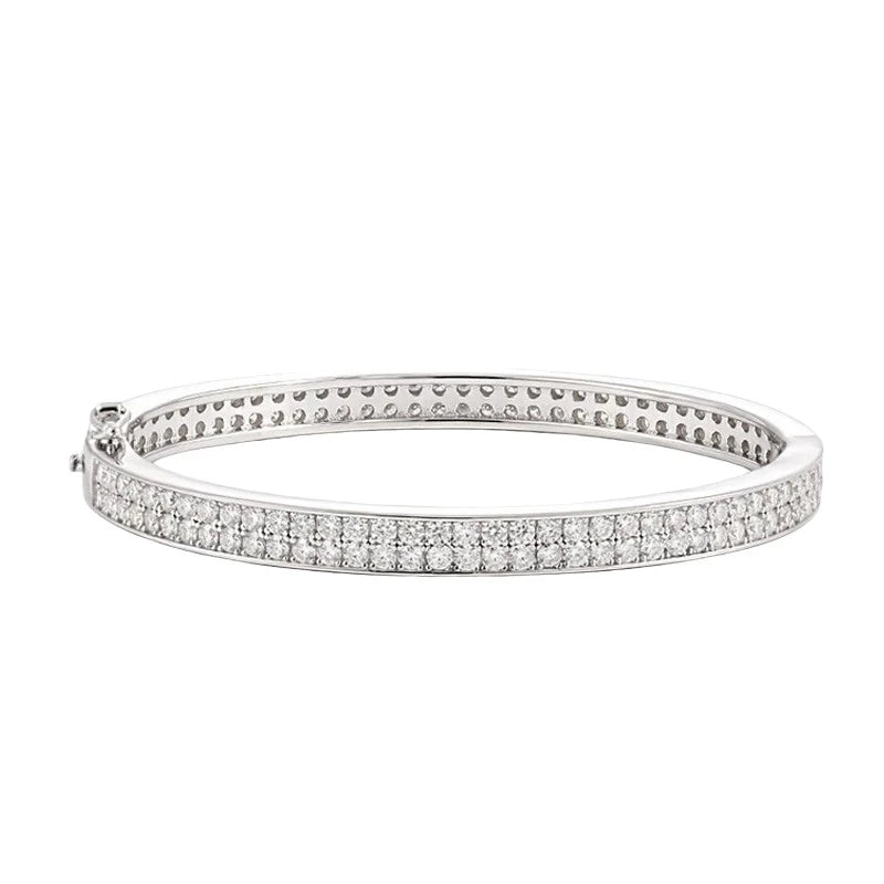 Real GRA Certified D Color Moissanite Bracelet Bangle - Ornalux