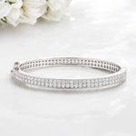 Real GRA Certified D Color Moissanite Bracelet Bangle - Ornalux
