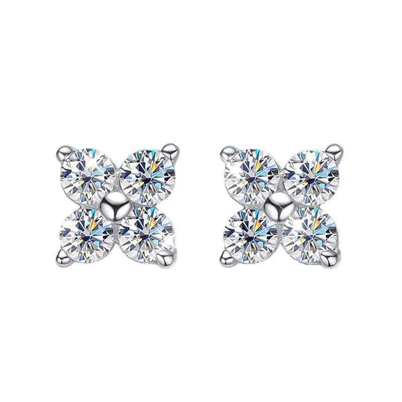Classic Moissanite Stud Earrings - 4 Stones - Ornalux