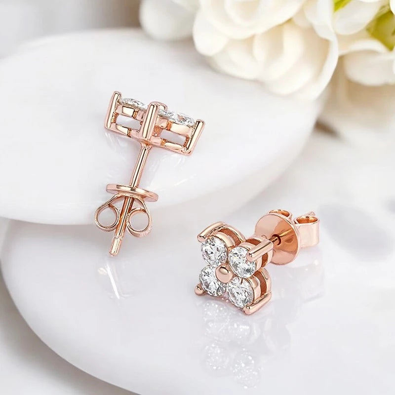 Classic Moissanite Stud Earrings - 4 Stones - Ornalux