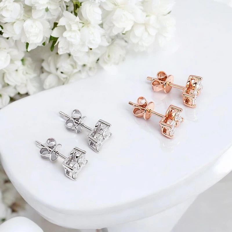 Classic Moissanite Stud Earrings - 4 Stones - Ornalux