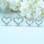 Heart Moissanite Stud Earrings D Color - Ornalux
