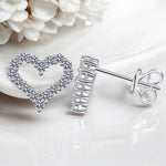 Heart Moissanite Stud Earrings D Color - Ornalux