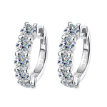 18k 3cttw Moissanite Hoop Earrings - Ornalux