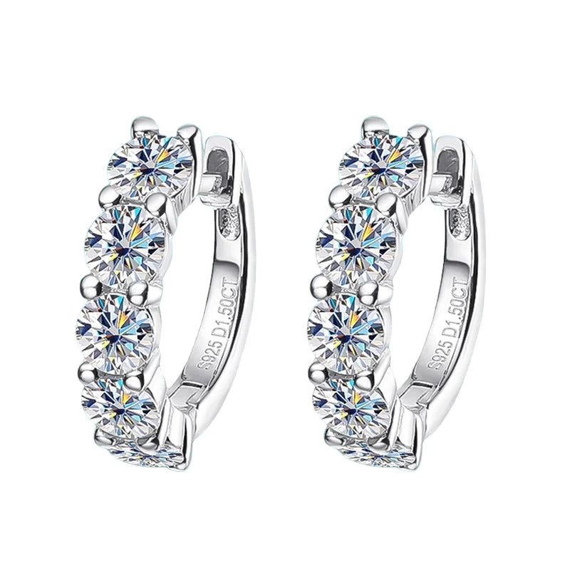 18k 3cttw Moissanite Hoop Earrings - Ornalux