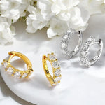 18k 3cttw Moissanite Hoop Earrings - Ornalux