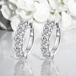 18k 3cttw Moissanite Hoop Earrings - Ornalux