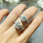 3ct Moissanite Diamond Halo Engagement Ring - Ornalux