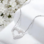 2CT Moissanite Heart Necklace S925 Silver - Ornalux