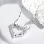 2CT Moissanite Heart Necklace S925 Silver - Ornalux