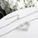 2CT Moissanite Heart Necklace S925 Silver - Ornalux