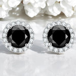 Luxury Black Moissanite Stud Earrings - Ornalux