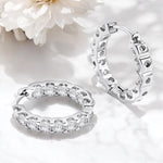 Sparkling 2.6CT Moissanite Hoop Earrings (4 Colors) - Ornalux