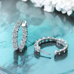 Sparkling 2.6CT Moissanite Hoop Earrings (4 Colors) - Ornalux