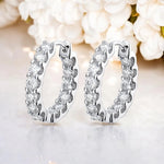 Sparkling 2.6CT Moissanite Hoop Earrings (4 Colors) - Ornalux