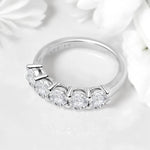 1.5CT Moissanite Diamond Wedding Band Ring - 5 stones - Ornalux