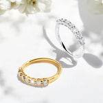 Moissanite Ring 7 Stones Matching Wedding Diamonds - Ornalux