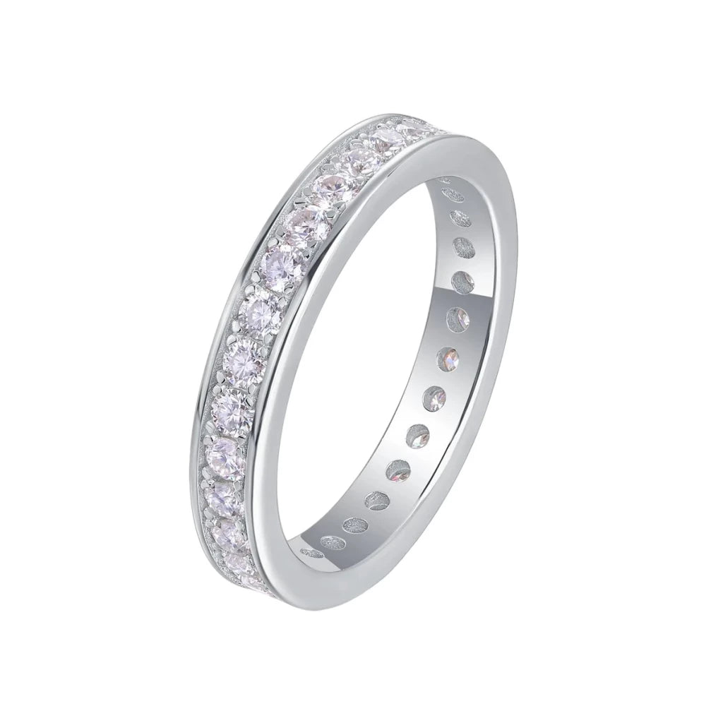 Luxury Moissanite Eternity Band Ring - 2mm - Ornalux