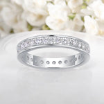 Luxury Moissanite Eternity Band Ring - 2mm - Ornalux