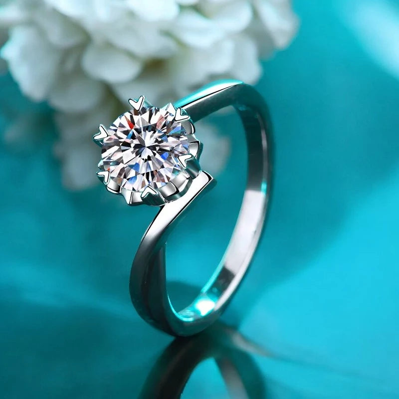 2Ct Luxury Moissanite Wedding Ring - Twisted Ring - Ornalux