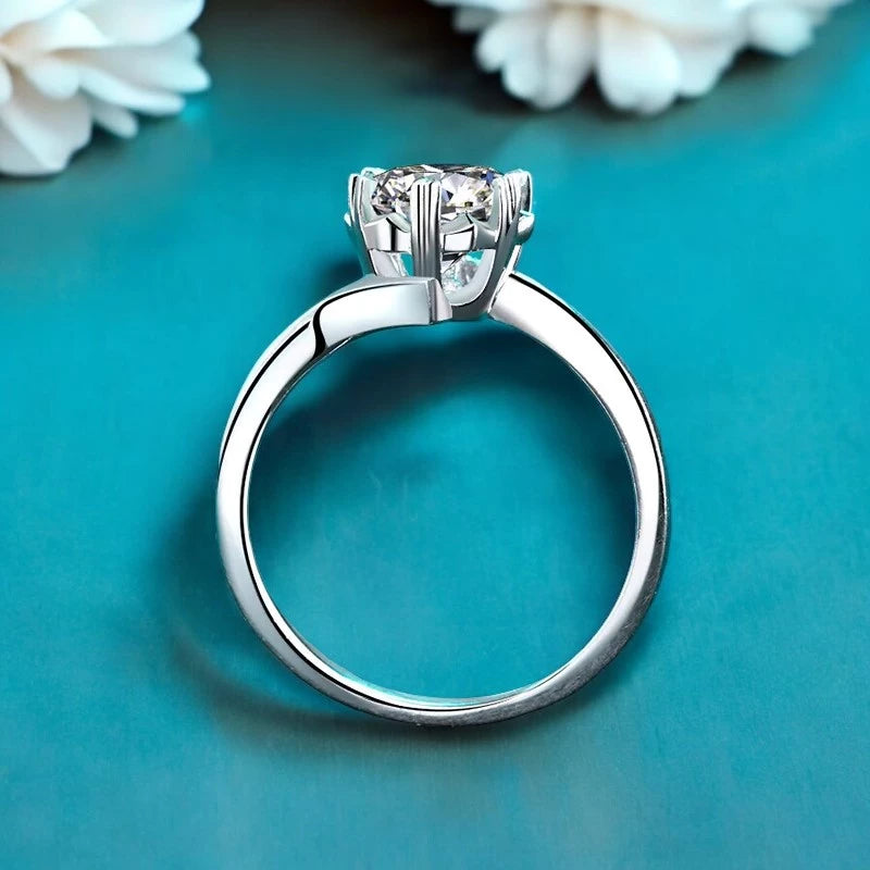 2Ct Luxury Moissanite Wedding Ring - Twisted Ring - Ornalux