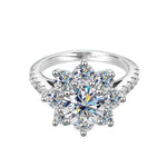 2.0CT Moissanite Sun Flower Ring - Ornalux