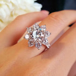 2.0CT Moissanite Sun Flower Ring - Ornalux
