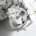 2.0CT Moissanite Sun Flower Ring - Ornalux