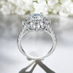 2.0CT Moissanite Sun Flower Ring - Ornalux