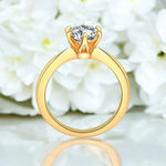 3Ct Sparkling Moissanite Diamond Ring - Sterling Silver - Ornalux