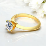 3Ct Sparkling Moissanite Diamond Ring - Sterling Silver - Ornalux