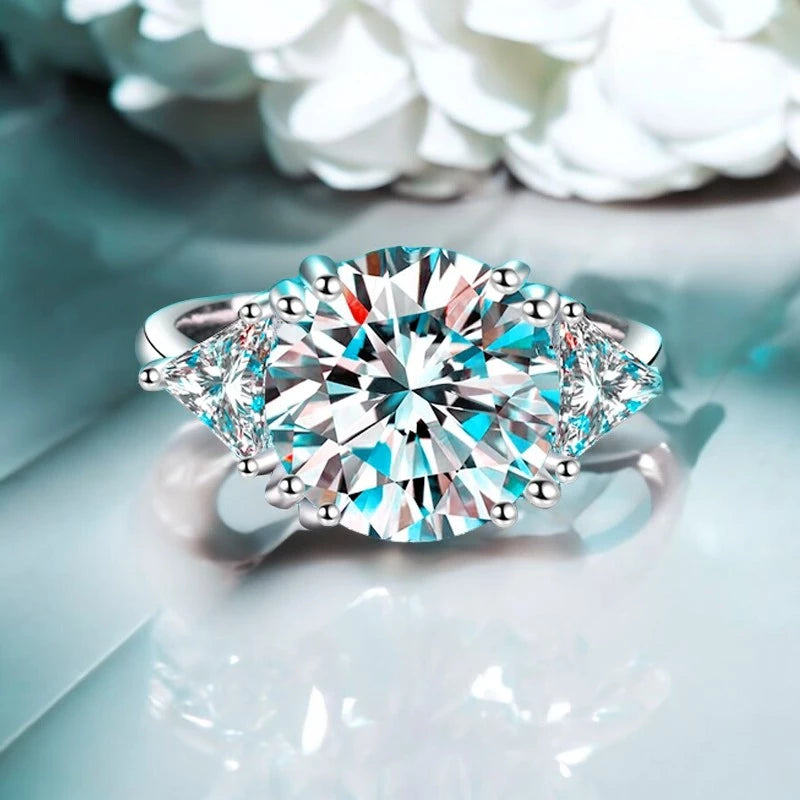 Luxury 5Ct D Color Moissanite Ring - Ornalux