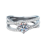 Sparkling Real D Color 1CT Moissanite Ring - Ornalux