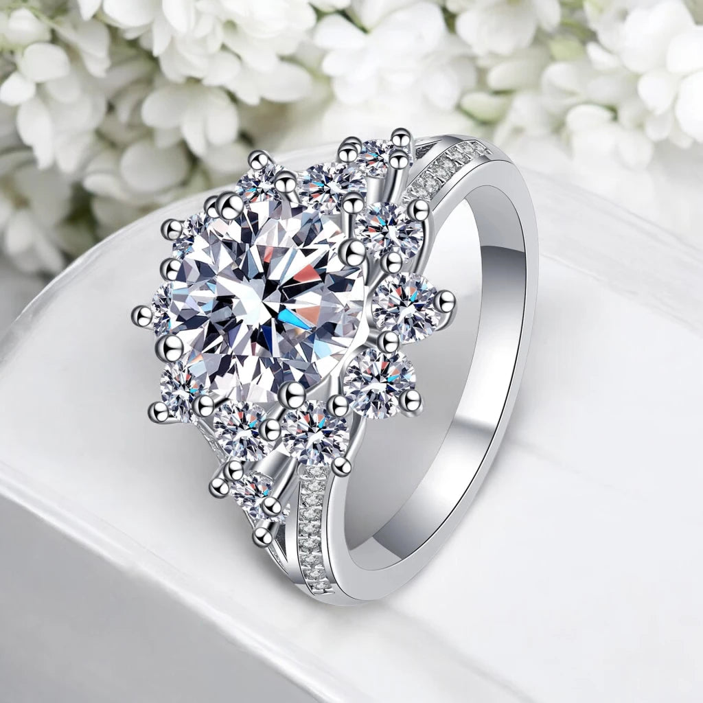 3Ct Luxury Moissanite Engagement Ring - Ornalux