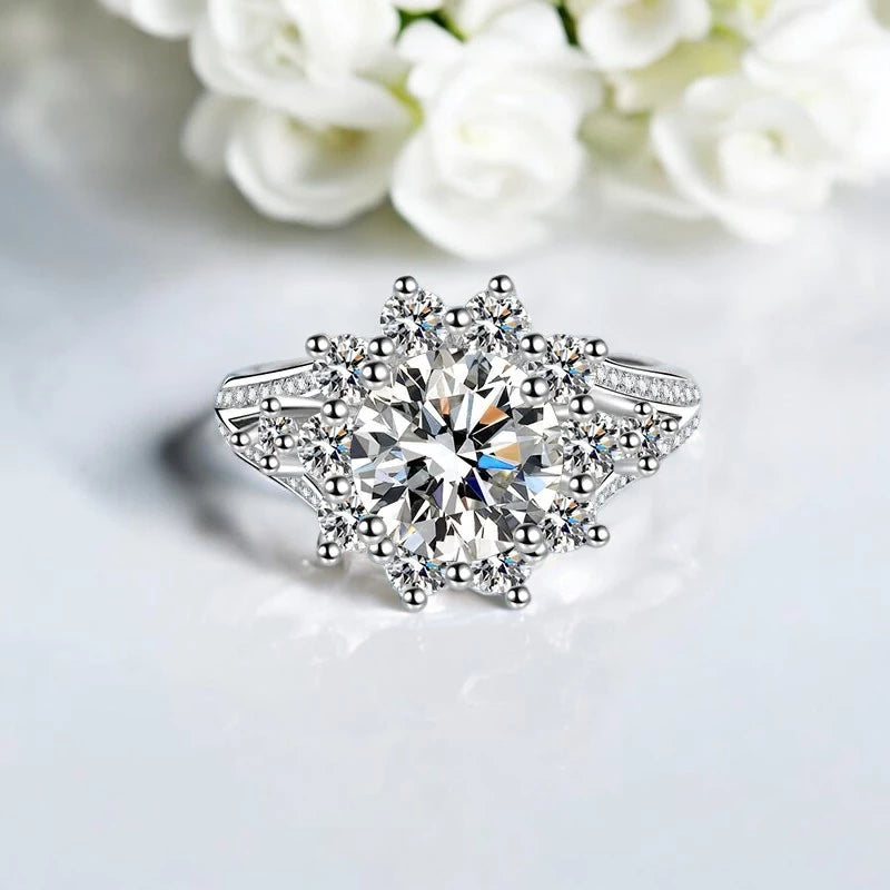 3Ct Luxury Moissanite Engagement Ring - Ornalux