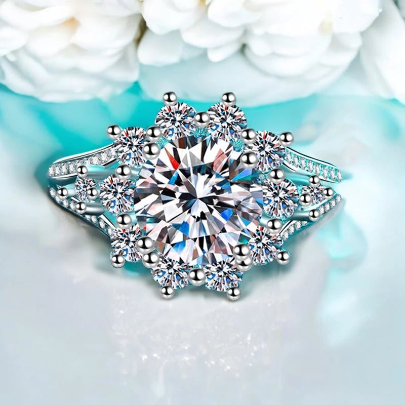 3Ct Luxury Moissanite Engagement Ring - Ornalux