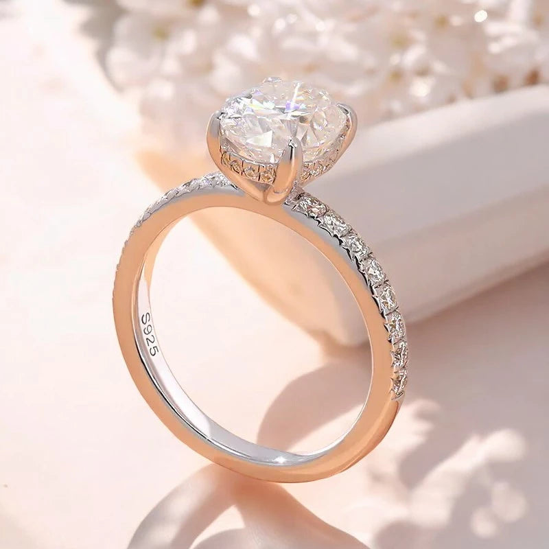 2.4Cttw Oval Cut Moissanite Wedding Ring - Ornalux