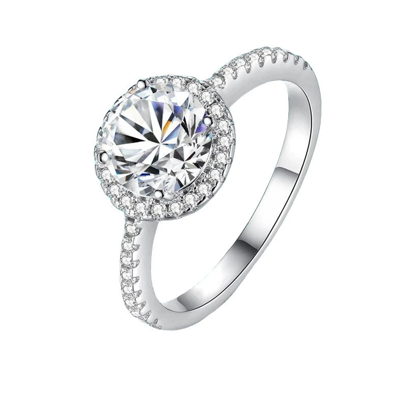 3CT Sparkling D Color Moissanite Engagement Ring - Ornalux